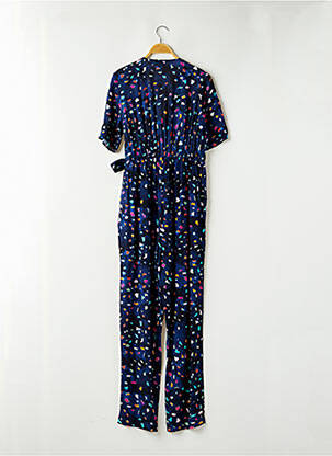 Combi-pantalon tissage crêpe manches courtes bleu CONDITIONS APPLY femme