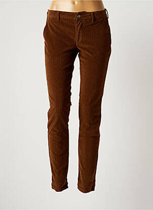 Pantalon chino taille basse taille basse marron MAISON CLOCHARD femme