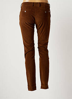 Pantalon chino taille basse taille basse marron MAISON CLOCHARD femme