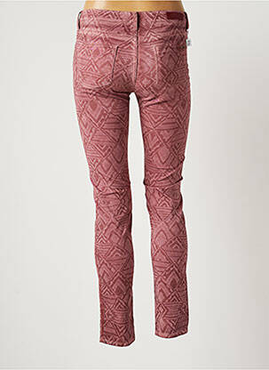 Pantalon slim taille haute taille haute rose REIKO femme