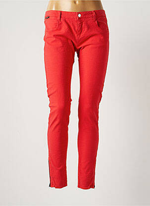 Pantalon slim taille basse taille basse rouge REIKO femme