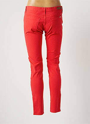 Pantalon slim taille basse taille basse rouge REIKO femme