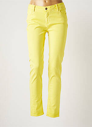 Pantalon slim taille basse taille basse jaune REIKO femme