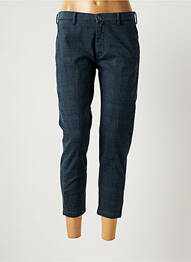 Pantalon 7/8 stretch taille normale bleu MAISON CLOCHARD femme