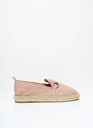 Espadrilles tissage satiné talon plat jusqu'à 3cm rose BILLIBI femme