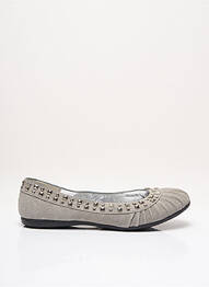 Ballerines bout rond talon plat jusqu'à 3cm gris AZUREE femme