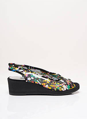 Sandales/nu pieds talon compensé talon plat jusqu'à 3cm noir AZUREE femme