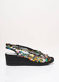 Sandales/nu pieds talon compensé talon plat jusqu'à 3cm noir AZUREE femme