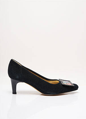 Escarpins semelle extérieure cuir talon plat jusqu'à 3cm noir AZUREE femme