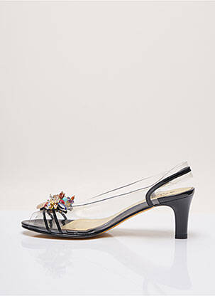 Sandales/nu pieds talon aiguille talon plat jusqu'à 3cm noir AZUREE femme