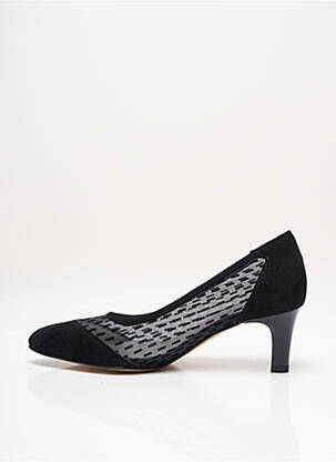 Escarpins semelle extérieure cuir talon de 4 à 6cm noir AZUREE femme