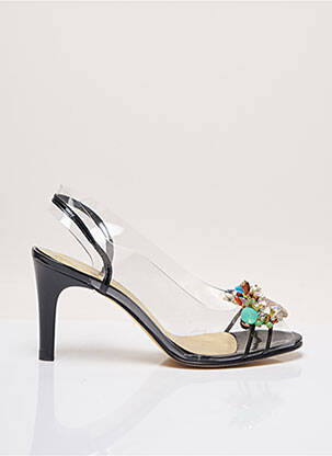Sandales/nu pieds talon aiguille talon plat jusqu'à 3cm noir AZUREE femme