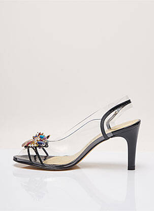 Sandales/nu pieds talon aiguille talon plat jusqu'à 3cm noir AZUREE femme