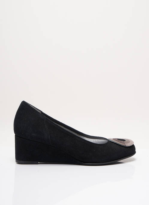 Ballerines bout rond talon plat jusqu'à 3cm noir AZUREE femme