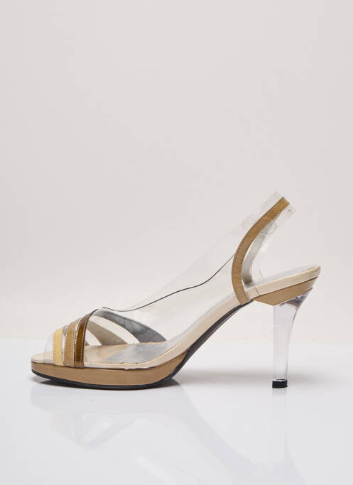 Sandales/Nu pieds beige AZUREE pour femme