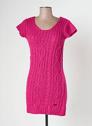 Robe courte manches courtes manches courtes rose BANANA MOON femme