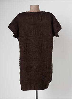 Robe courte manches courtes manches courtes marron BANANA MOON femme