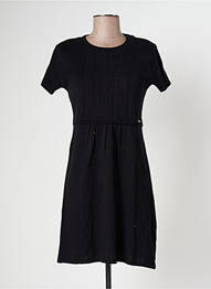 Robe mi-longue manches courtes manches courtes noir BANANA MOON femme