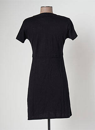 Robe mi-longue manches courtes manches courtes noir BANANA MOON femme