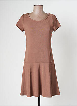 Robe courte manches courtes manches courtes marron BANANA MOON femme