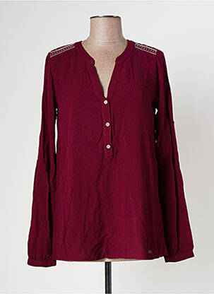 Blouse tissage popeline manches longues violet BANANA MOON femme