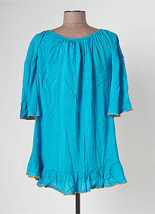 Blouse manches 3/4 manches 3/4 bleu BANANA MOON femme