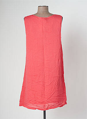 Robe mi-longue coupe fluide sans manche rose BANANA MOON femme