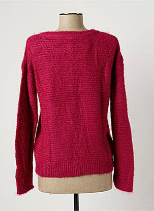 Pull finition bords-côtes manches longues violet BANANA MOON femme