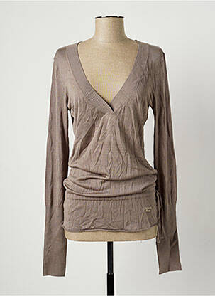 Pull coupe cintrée manches longues gris BANANA MOON femme