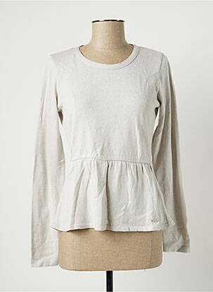 Pull stretch manches longues gris BANANA MOON femme