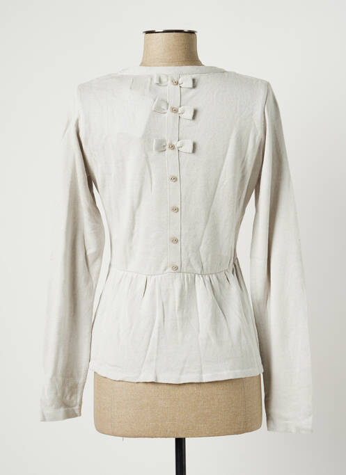 Pull stretch manches longues gris BANANA MOON femme