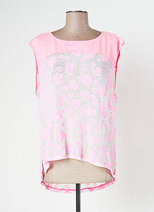 Top stretch sans manche rose BANANA MOON femme