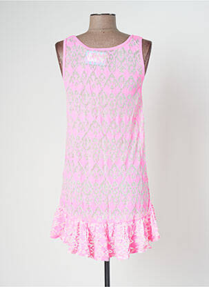 Tunique sans manche tissage transparent rose BANANA MOON femme