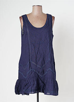 Tunique sans manche col rond bleu BANANA MOON femme