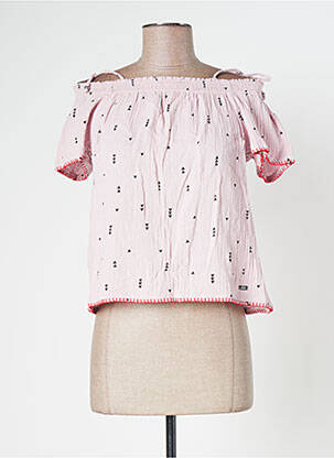 Top imprimé fantaisie manches courtes rose BANANA MOON femme