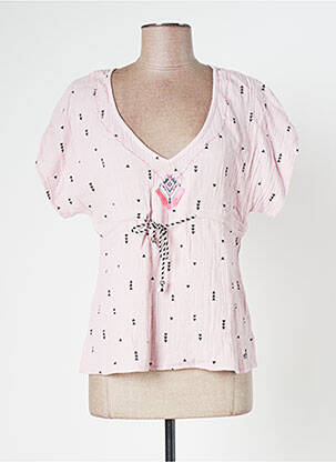 Top imprimé fantaisie manches courtes rose BANANA MOON femme