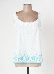 Top imprimé fantaisie sans manche bleu BANANA MOON femme
