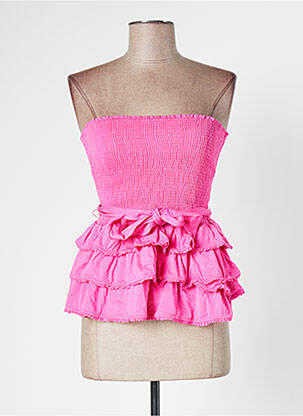 Top stretch sans manche rose BANANA MOON femme