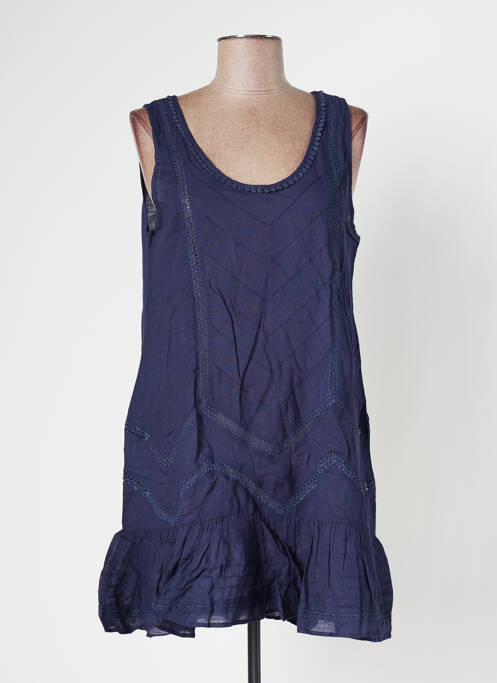 Tunique sans manche col rond bleu BANANA MOON femme