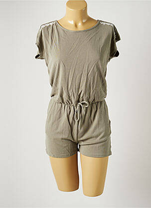 Combishort coupe cintrée manches courtes vert B&M femme
