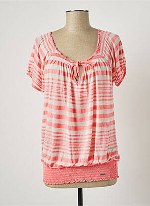 T-shirt stretch manches courtes rose BANANA MOON femme