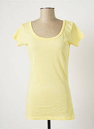 T-shirt stretch manches courtes jaune BANANA MOON femme