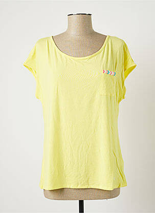 T-shirt stretch manches courtes jaune BANANA MOON femme