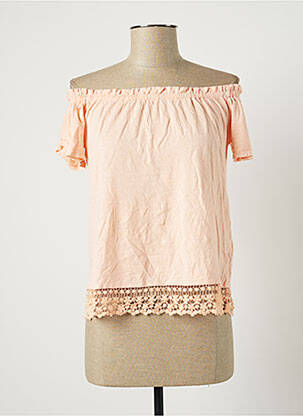 Top stretch manches courtes rose BANANA MOON femme