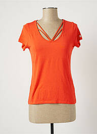 T-shirt stretch manches courtes orange BANANA MOON femme