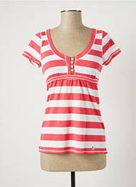 T-shirt stretch manches courtes rose BANANA MOON femme