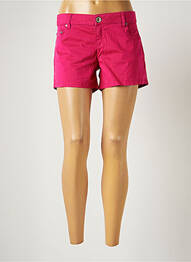 Short fermeture zippée sous rabat boutonné taille basse rose BANANA MOON femme