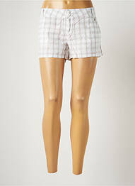 Short fermeture zippée sous rabat boutonné taille basse blanc BANANA MOON femme