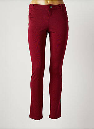 Pantalon slim tissage popeline taille normale violet BANANA MOON femme