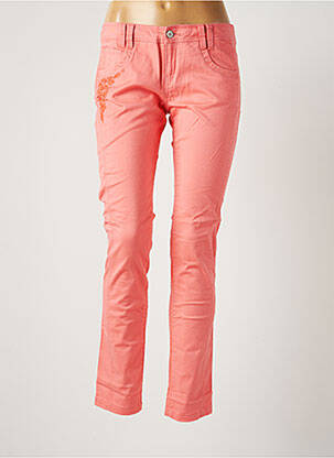 Pantalon slim stretch taille normale rose BANANA MOON femme